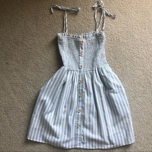 SHEIN button front striped sundress